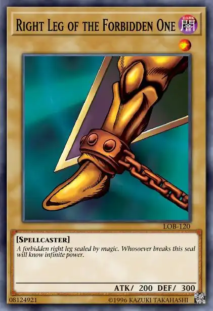 Edison Rulings for Right Leg of the Forbidden One